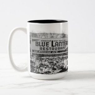 SCRANTON PENNSYLVANIA BLUE LANTERN RESTAURANT Two-Tone COFFEE MUG
