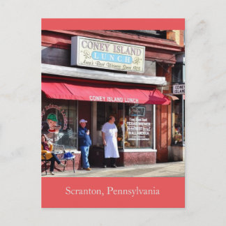 Scranton Pennsylvania Coney Island Lunch Postcard