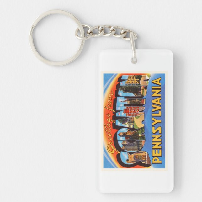 Scranton Pennsylvania PA Vintage Travel Souvenir Key Ring (Front)