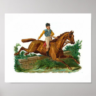 Scrap 3 Vintage American Horse Racing Poster