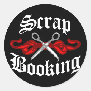 Scrap Booking Tattoo Classic Round Sticker