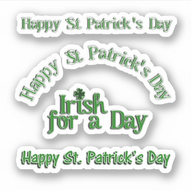 Scrap Booking Text St. Patrick's Day (Front)