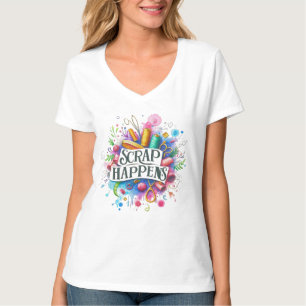 Scrap Happens Sewing Quilting Patchwork Fabric  T-Shirt