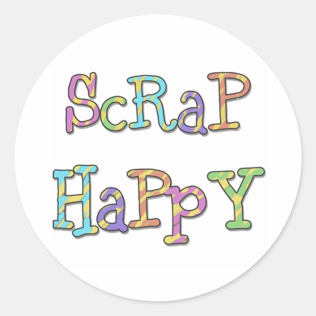Scrap Happy Classic Round Sticker (Front)