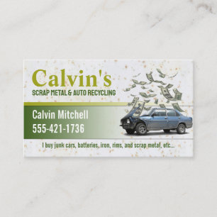 Scrap metal and auto recycling business card