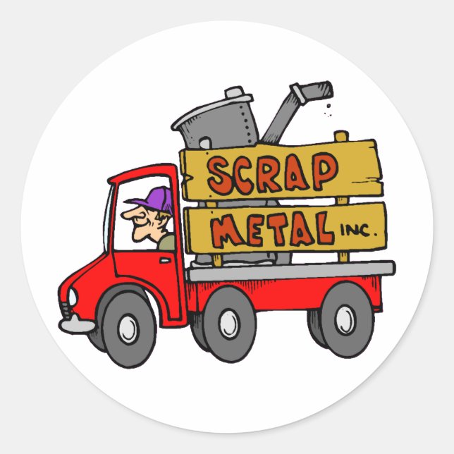 Scrap Metal Collector Classic Round Sticker (Front)