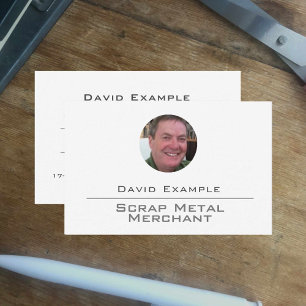 Scrap Metal Merchant with Photo of Holder Business Card