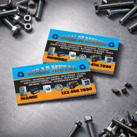 Scrap Metal Pickup Business Cards English-Spanish