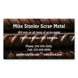 Scrap Metal Recycle collection  Custom  Magnetic Business Card