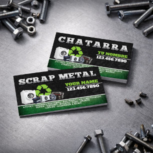 Scrap Metal Recycling Service Bilingual Card