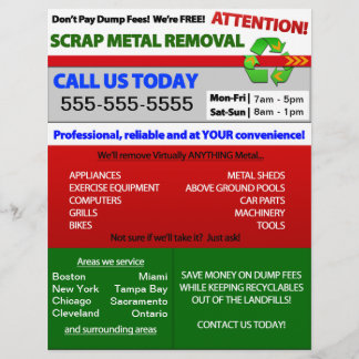 Scrap Metal Removal Flyer