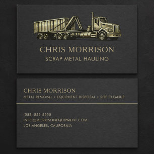 Scrap Metal Services Professional Business Card