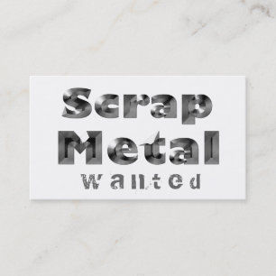 Scrap Metal Wanted Business Card