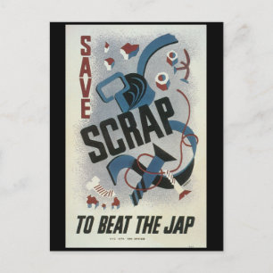 Scrap Metal World War 2 Postcard