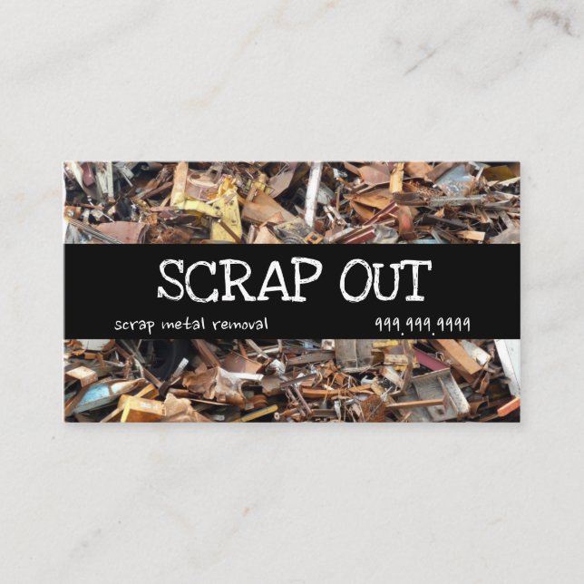 Scrap Metal Yard Removal Recycling Junk Business C Business Card (Front)