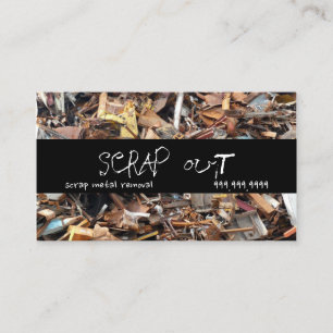 Scrap Metal Yard Removal Recycling Junk Business Card