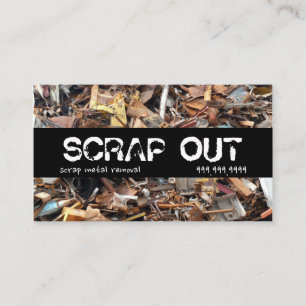 Scrap Metal Yard Removal Recycling Junk Business Card