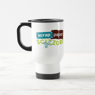 Scrap Paper Scizzors Travel Mug