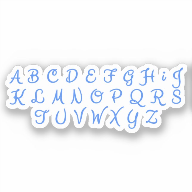 Scrapbook Alphabet Letters - Handwriting Stickers (Front)