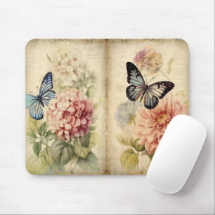 Scrapbook background paper painting Vintage Rustic Mouse Mat
