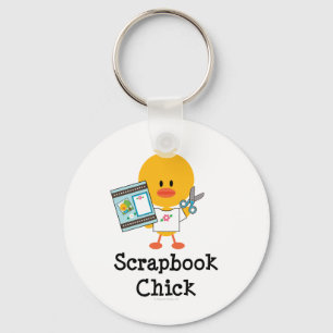 Scrapbook Chick Key Chain