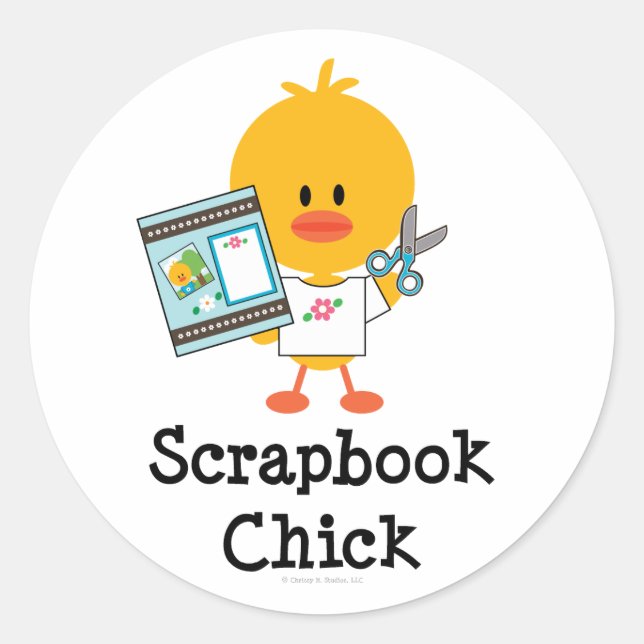 Scrapbook Chick Stickers (Front)
