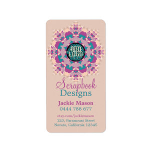 Scrapbook Crafts Pinks Product Address Sticker Lab
