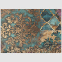 Scrapbook Damask Collage Patina