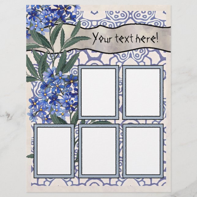 Scrapbook Layout Pages - Five Frames (Front)