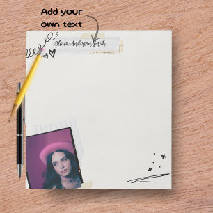 Scrapbook Notepad Custom Photo & Name Gift