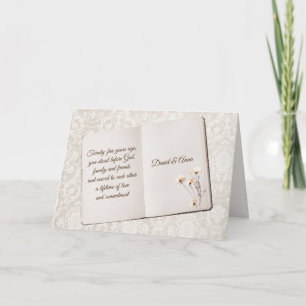 Scrapbook On Damask For a 25th Anniversary Card