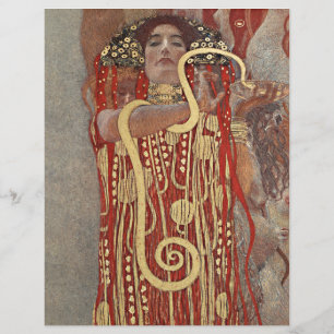 SCRAPBOOK PAPER : GUSTAV KLIMT : HYGIEIA : 1907