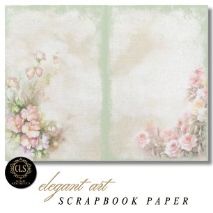 Scrapbook Paper – Vintage Floral Ephemera 10