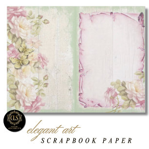 Scrapbook Paper – Vintage Floral Ephemera 3