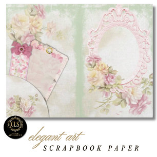 Scrapbook Paper – Vintage Floral Ephemera 5
