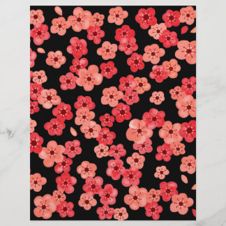 Scrapbook Paper with Cherry Blossoms