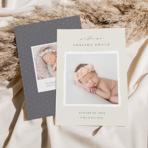 Scrapbook Photo Birth Announcement