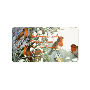 Scrapbook Robins Label