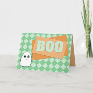 Scrapbook Style Boo Ghost Halloween Card