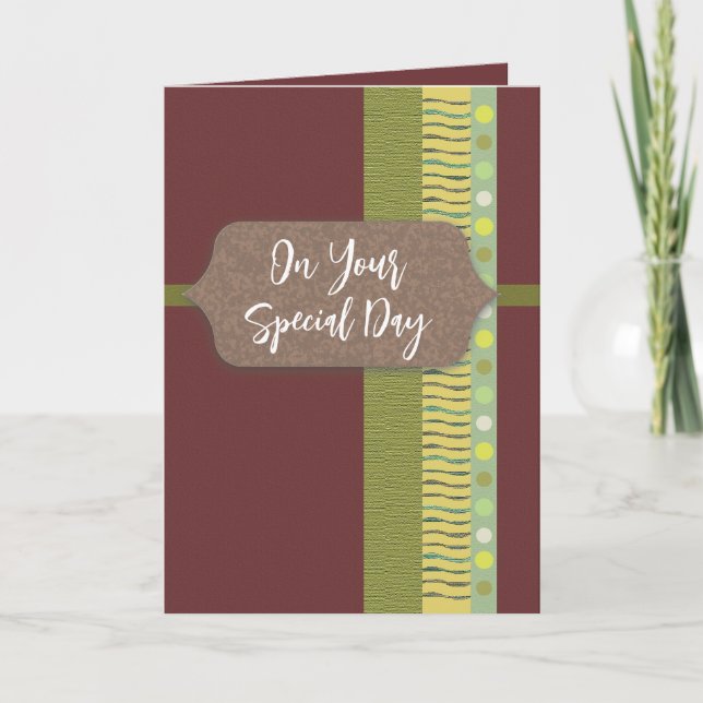 Scrapbook Style Customised Special Day Card (Front)