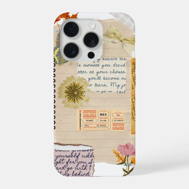 Scrapbook Style Floral Journal Cover Case (Back)