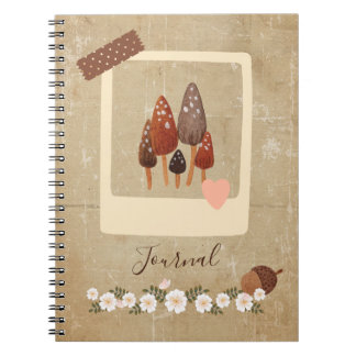 Scrapbook Style Mini Mushrooms Notebook