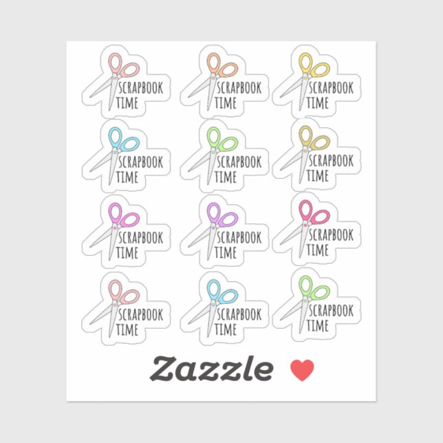 Scrapbook Time Cute Scissors Bujo Planner (Sheet)
