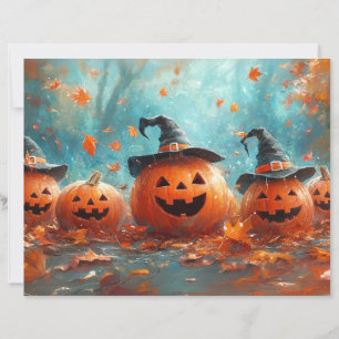 Scrapbook Whimsical Pumpkin Jack-o-Lantern Family