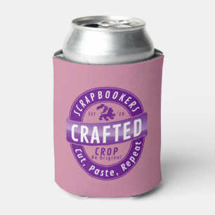 “Scrapbookers - Cut, Paste and Repeat” Can Cooler