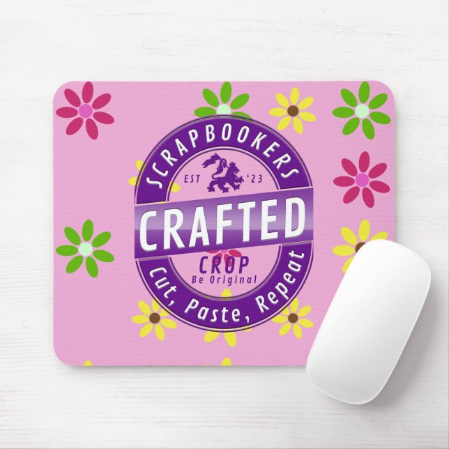 Scrapbookers – Cut, Paste and Repeat Mouse Mat (With Mouse)