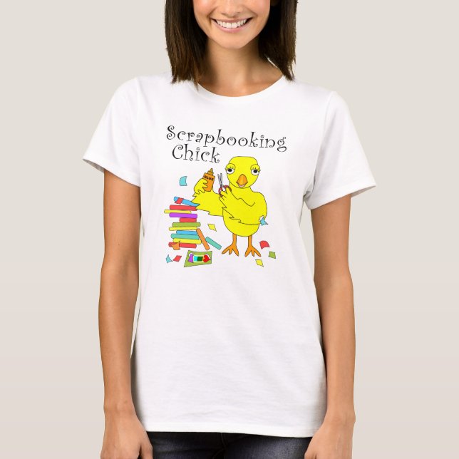 Scrapbooking Chick Text T-Shirt (Front)