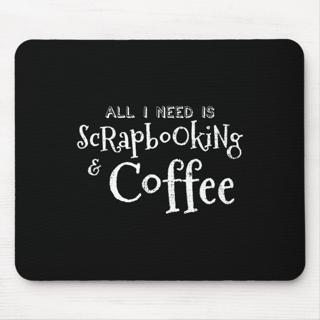 Scrapbooking Coffee Vintage  Mouse Mat (Front)