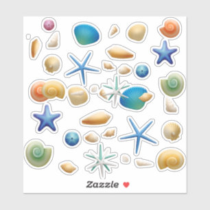 Scrapbooking Colourful Seashell Collection 6"