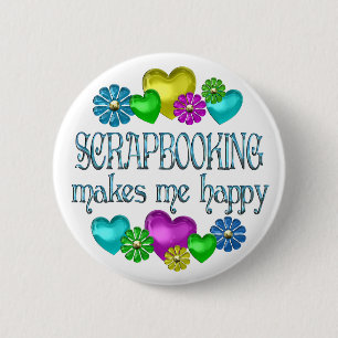 Scrapbooking Happiness 6 Cm Round Badge